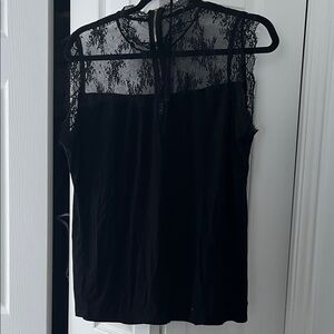 Chic Black Lace Women's Blouse